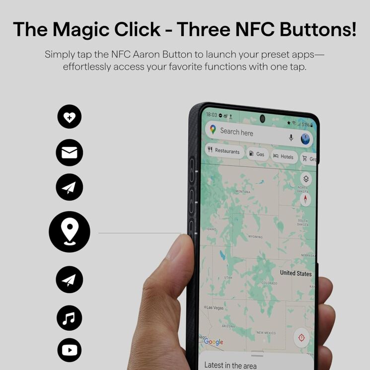 Ультратонкий чехол Pitaka Edge Ultra-Slim Case для Samsung Galaxy S26 Plus (S947) KS2601S - 600D Black / Grey (Twill): фото 12 из 17
