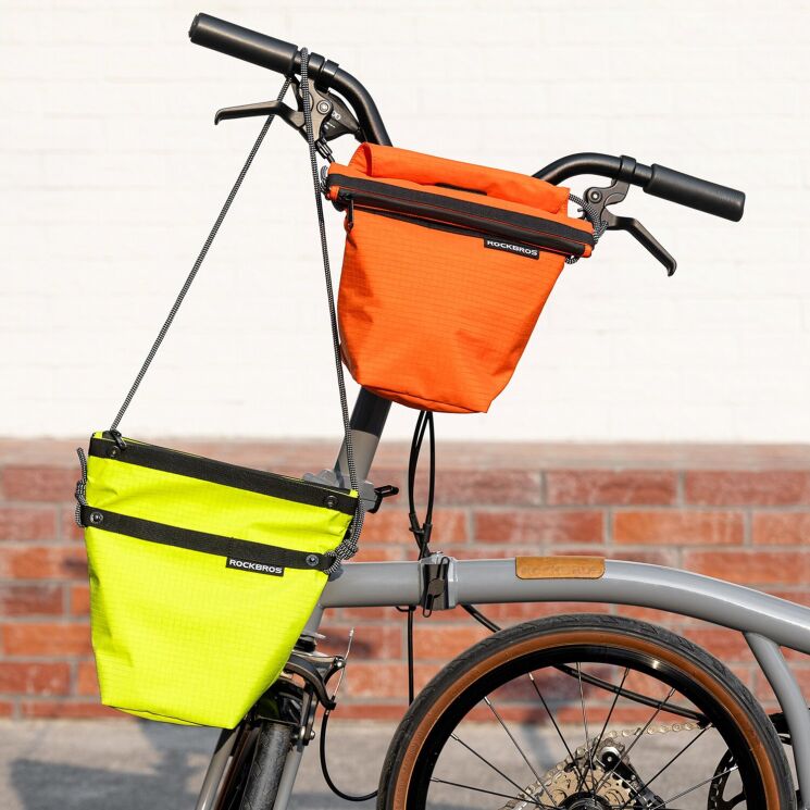 Велосипедная сумка ROCKBROS W20 Nylon Bag - Orange: фото 8 из 11