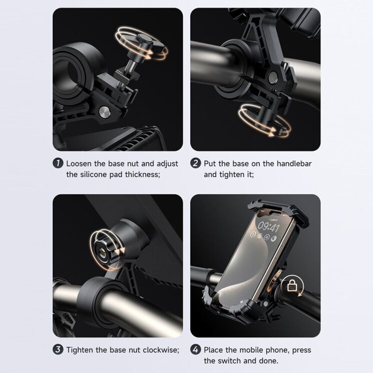 Велосипедний тримач MCDODO CM-524 Cycling Holder - Black (981568) Велосипедний тримач MCDODO CM-524 Cycling Holder - Black: фото 8 з 9