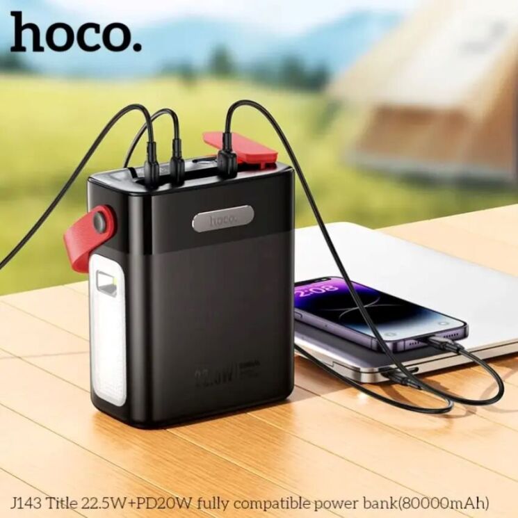 Внешний аккумулятор Hoco J143 Title 22.5W (80000mAh) - Black: фото 7 из 8