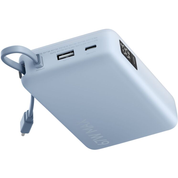 Внешний аккумулятор Xiaomi 67W Integrated Cable (20000mAh) BHR08O8GL - Blue: фото 2 из 4