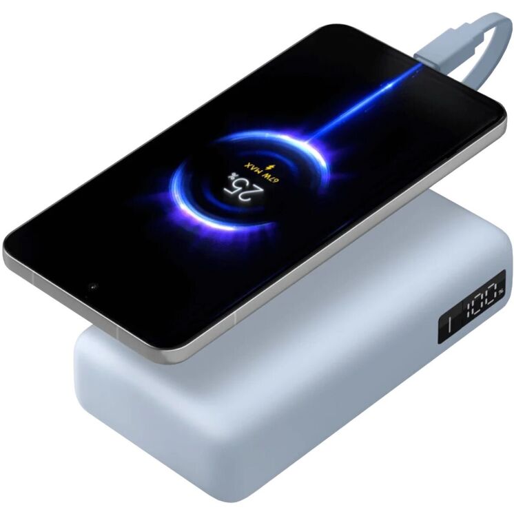 Внешний аккумулятор Xiaomi 67W Integrated Cable (20000mAh) BHR08O8GL - Blue: фото 3 из 4