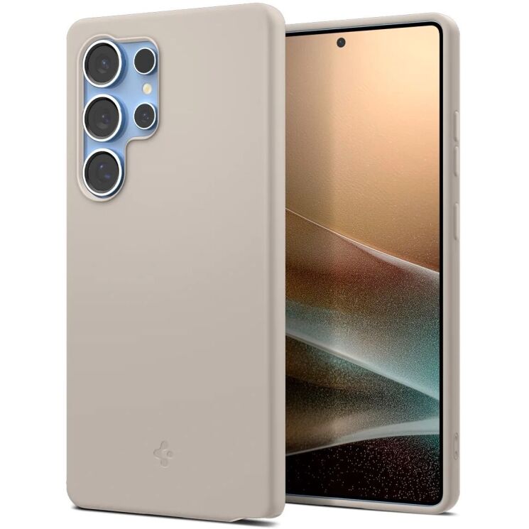 Защитная накладка Spigen (SGP) Silicone Fit (MagFit) для Samsung Galaxy S25 Ultra (S938) ACS09165 - Natural Titanium: фото 1 из 24