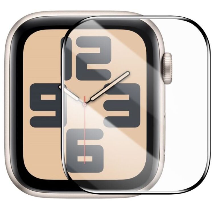 Защитная пленка BASEUS Seamless Fit для Apple Watch 45 mm (7 / 8 / 9 Series) - Black: фото 2 из 5