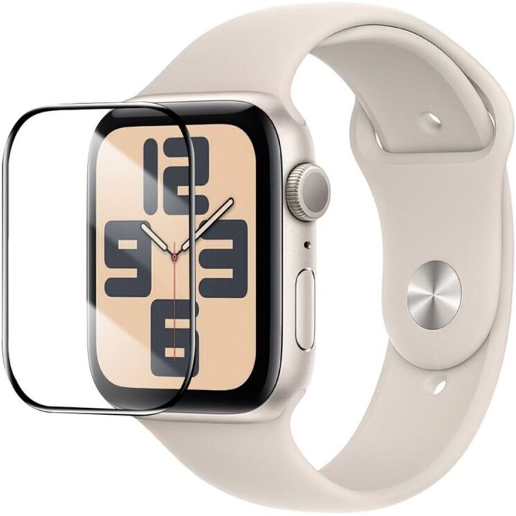 Защитная пленка BASEUS Seamless Fit для Apple Watch 45 mm (7 / 8 / 9 Series) - Black: фото 1 из 5