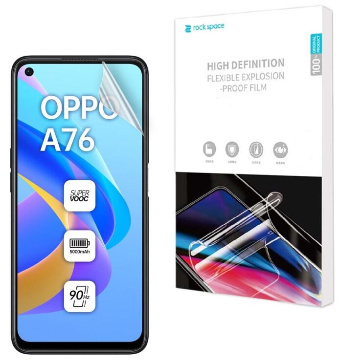 Защитная пленка на экран RockSpace Explosion-Proof SuperClear для Oppo A76: фото 1 из 10