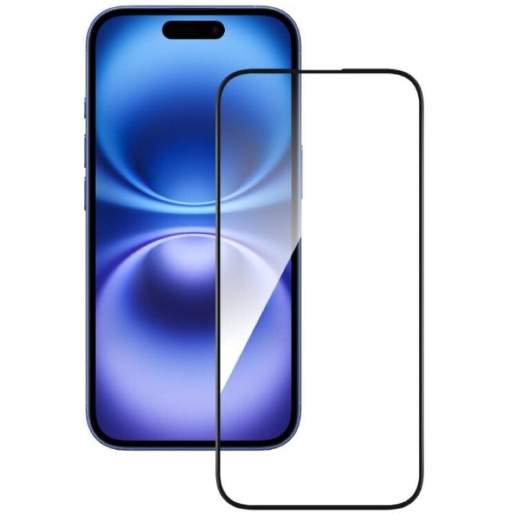 Защитное стекло ACCLAB Full Glue для Apple iPhone 16 Plus - Black: фото 2 из 7