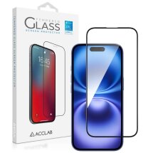 Защитное стекло ACCLAB Full Glue для Apple iPhone 16 Plus - Black: фото 1 из 7