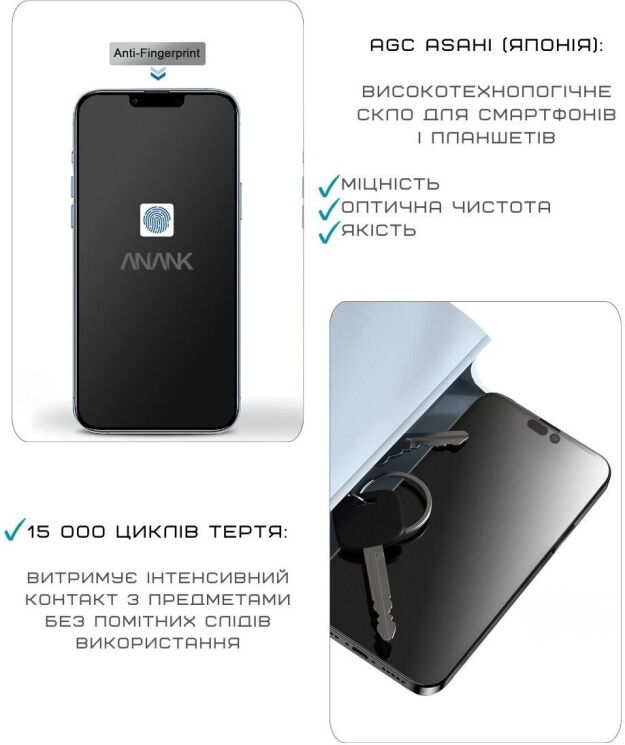 Захисне скло Anank 2.5D Anti-Fingerprint для iPhone 17 Pro Max - Black: фото 5 з 12