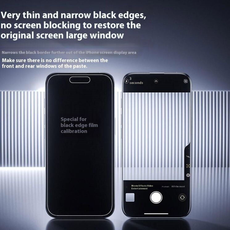 Захисне скло BENKS Full Glue для Apple iPhone 16 Pro - Black: фото 5 з 9