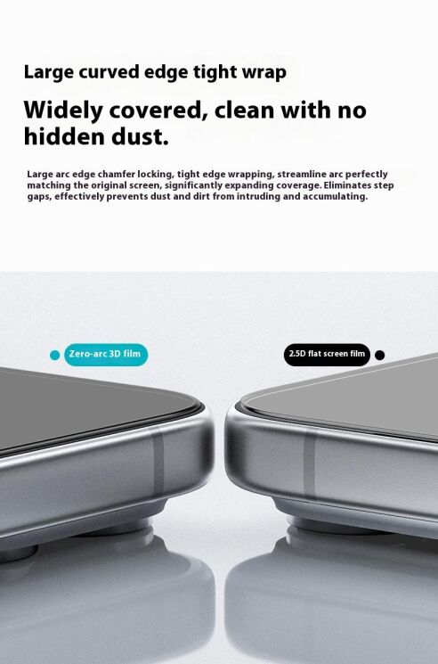 Захисне скло BENKS Zero Arc Series для iPhone Air - Black (390827B) Захисне скло BENKS Zero Arc Series для iPhone Air - Black: фото 3 з 14