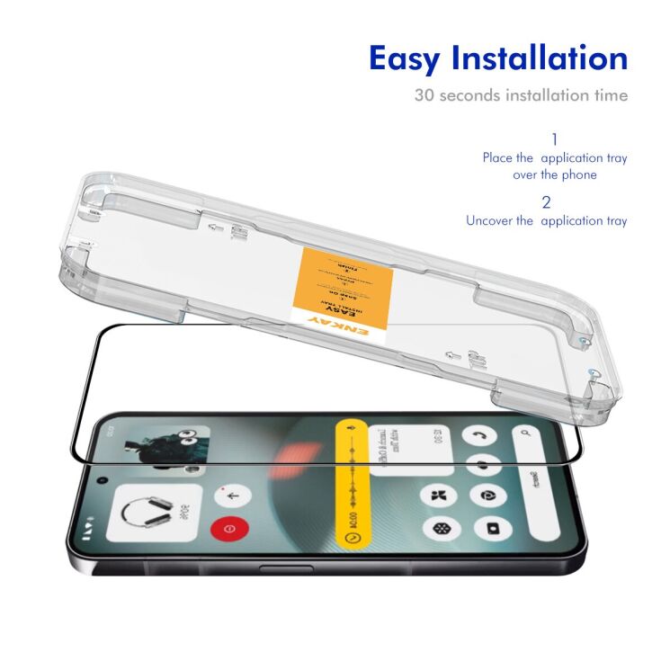 Защитное стекло ENKAY Easy Install Full Glue для Nothing Phone (4a) Pro / Nothing Phone (4a) - Black (411433B) Защитное стекло ENKAY Easy Install Full Glue для Nothing Phone (4a) Pro / Nothing Phone (4a) - Black: фото 2 из 7