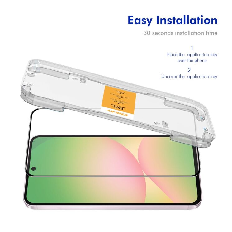 Захисне скло ENKAY Easy Install Full Glue для Samsung Galaxy A37 (A376) / Galaxy A57 (A576) - Black (406058) Захисне скло ENKAY Easy Install Full Glue для Samsung Galaxy A37 (A376) / Galaxy A57 (A576) - Black: фото 2 з 7