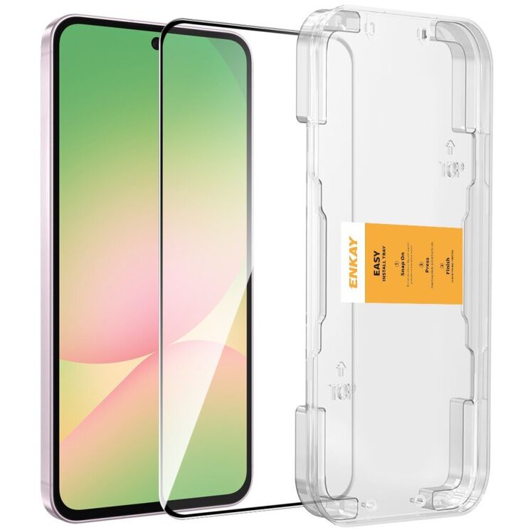 Захисне скло ENKAY Easy Install Full Glue для Samsung Galaxy A37 (A376) / Galaxy A57 (A576) - Black (406058) Захисне скло ENKAY Easy Install Full Glue для Samsung Galaxy A37 (A376) / Galaxy A57 (A576) - Black: фото 1 з 7