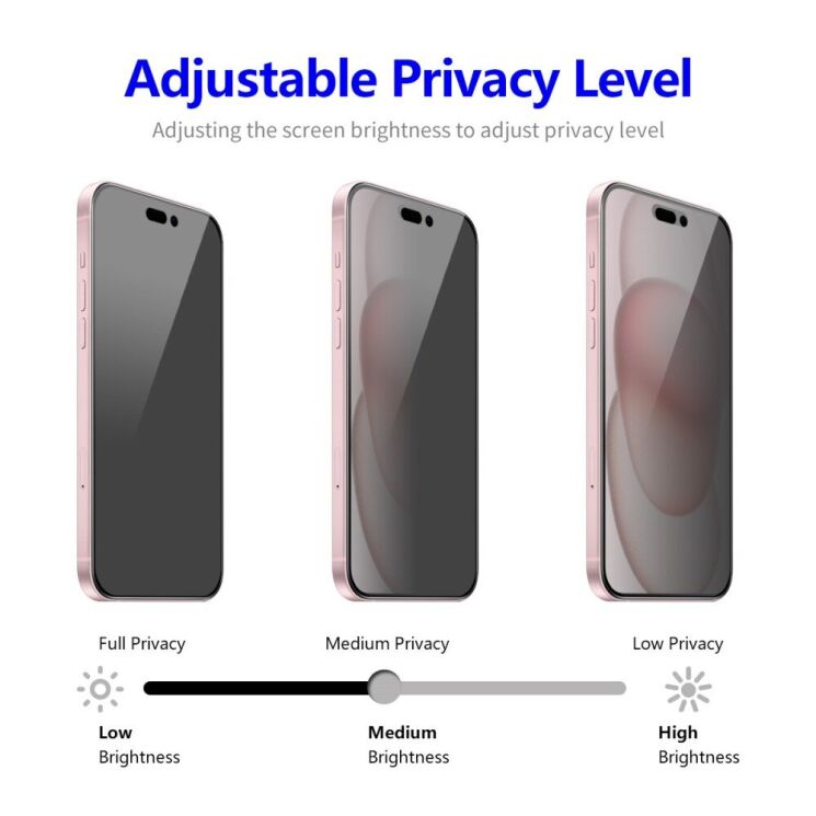 Защитное стекло ENKAY Privacy для Apple iPhone 15 - Black: фото 4 из 9