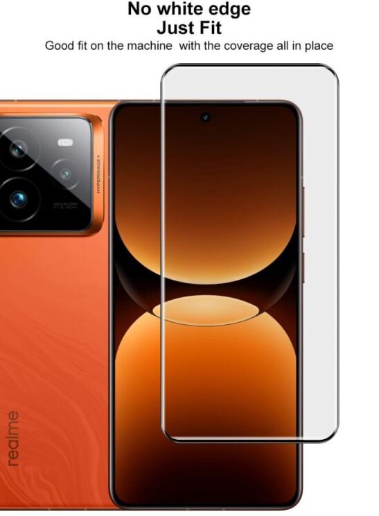 Защитное стекло IMAK 3D Curved Privacy для Realme GT 7 Pro - Black: фото 7 из 10
