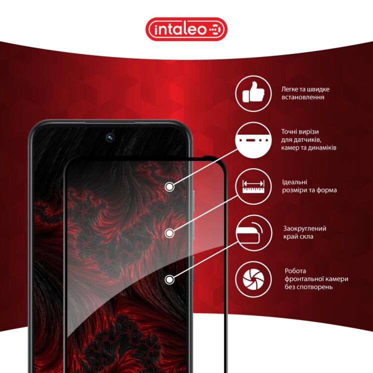 Защитное стекло Intaleo Full Glue для TECNO Spark Go 1 - Black: фото 4 из 9