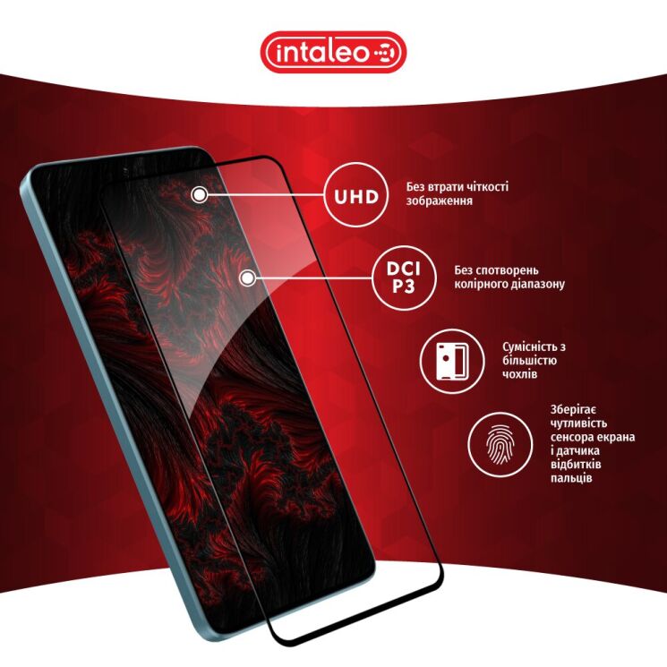 Защитное стекло Intaleo Full Glue для Xiaomi Redmi Note 13 Pro 5G - Black: фото 5 из 9