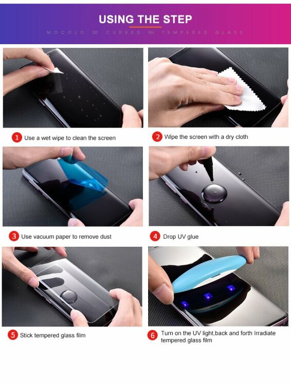 Защитное стекло MOCOLO 3D Full Glue для Samsung Galaxy Note 20 Ultra (N985) - Black: фото 9 из 10