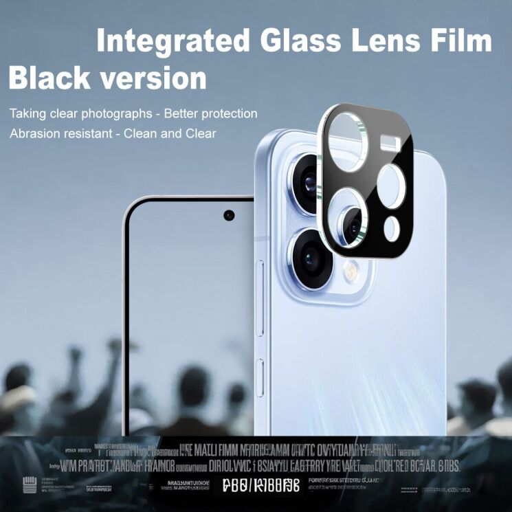 Защитное стекло на камеру IMAK Black Glass Lens для OPPO Reno 15 - Black: фото 3 из 7