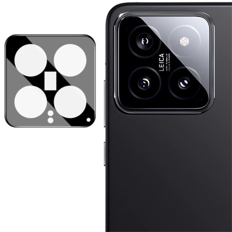 Защитное стекло на камеру IMAK Black Glass Lens для Xiaomi 14 - Black: фото 1 из 10