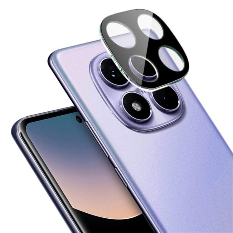 Защитное стекло на камеру IMAK Black Glass Lens для Xiaomi Redmi Note 14 Pro - Black: фото 2 из 11
