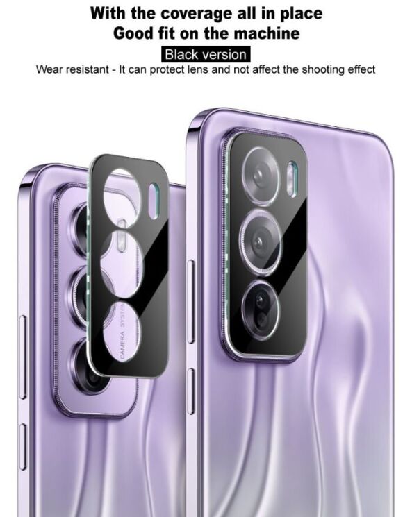 Защитное стекло на камеру IMAK Black Glass Lens для Xiaomi Redmi Note 14 Pro - Black: фото 9 из 11