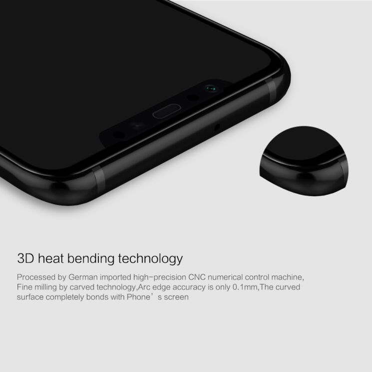 Захисне скло NILLKIN 3D CP+ MAX для Xiaomi Mi 8 / Mi 8 Pro / Mi 8 Explorer Edition - Black: фото 4 з 9