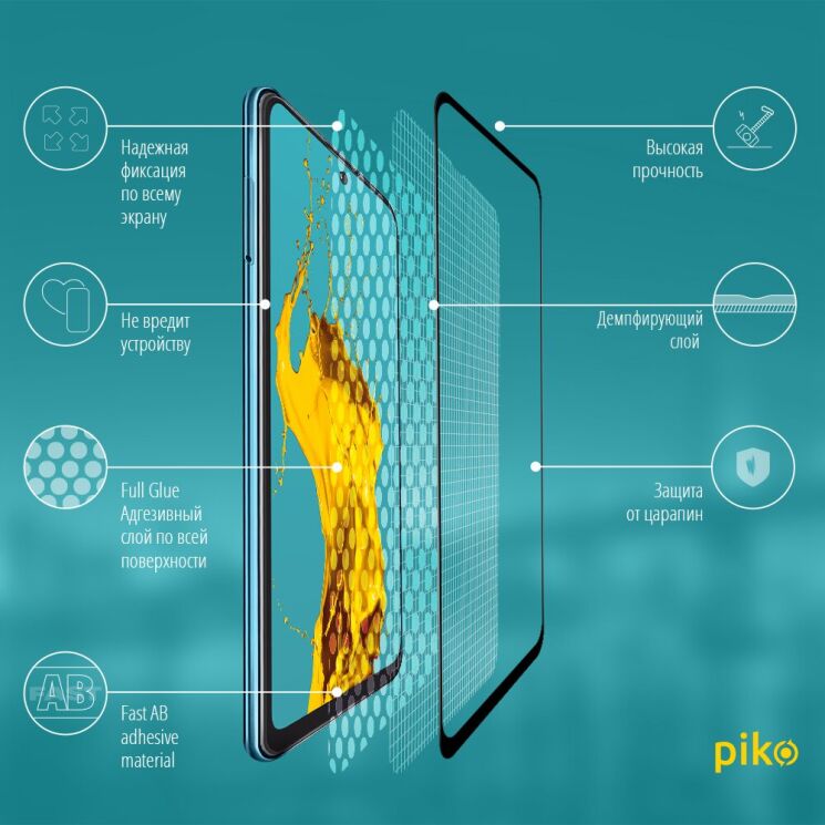 Защитное стекло Piko Full Glue для Xiaomi Redmi 10 / 10 (2022) / 10 Prime - Black: фото 3 из 4