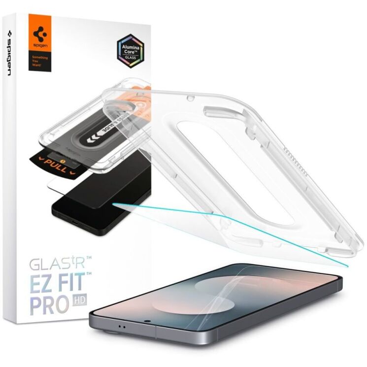 Защитное стекло Spigen Glas.tR EZ Fit Pro для Samsung Galaxy S25 FE (S731) AGL10203: фото 1 из 14