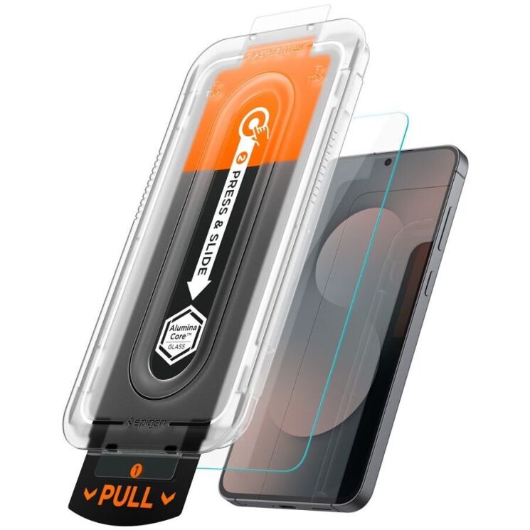Защитное стекло Spigen Glas.tR EZ Fit Pro для Samsung Galaxy S25 FE (S731) AGL10203: фото 2 из 14
