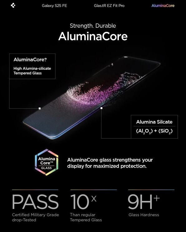 Защитное стекло Spigen Glas.tR EZ Fit Pro для Samsung Galaxy S25 FE (S731) AGL10203: фото 10 из 14