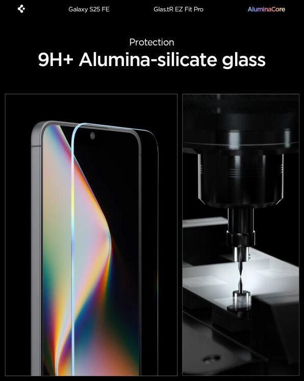 Защитное стекло Spigen Glas.tR EZ Fit Pro для Samsung Galaxy S25 FE (S731) AGL10203: фото 9 из 14