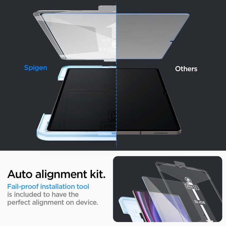 Захисне скло Spigen (SGP) Screen Protector EZ Fit Glas.tR (FT) для Samsung Galaxy Tab S9 Ultra (X910/916): фото 9 з 13