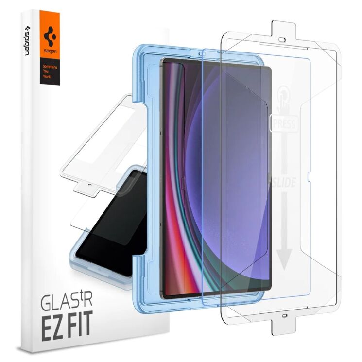 Захисне скло Spigen (SGP) Screen Protector EZ Fit Glas.tR (FT) для Samsung Galaxy Tab S9 Ultra (X910/916): фото 1 з 13