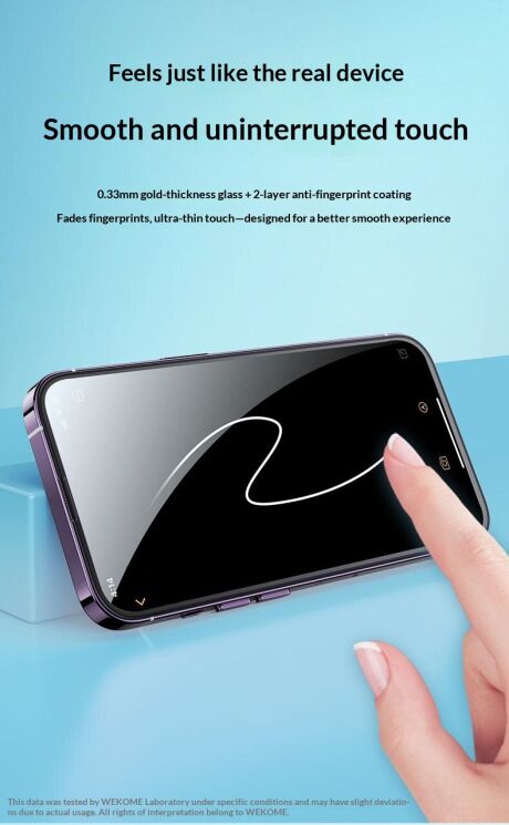 Защитное стекло WEKOME WTP-057 Privacy для iPhone Duo - Black: фото 5 из 8