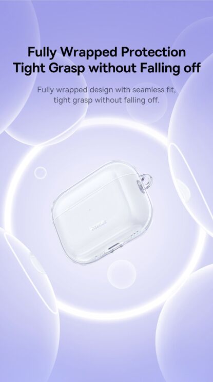 Захисний чохол BASEUS Crystal Case для Apple AirPods Pro 2 - Transparent: фото 12 з 20