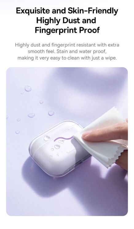 Захисний чохол BASEUS Crystal Case для Apple AirPods Pro 2 - Transparent: фото 15 з 20