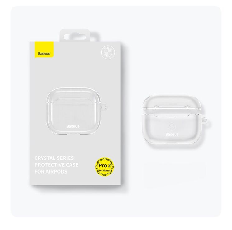 Захисний чохол BASEUS Crystal Case для Apple AirPods Pro 2 - Transparent: фото 19 з 20