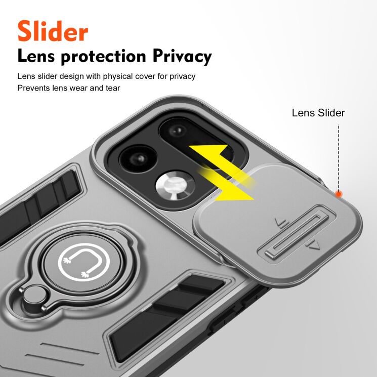 Защитный чехол Deexe Armor MagShield для Realme 16 Pro Plus - Grey: фото 2 из 7