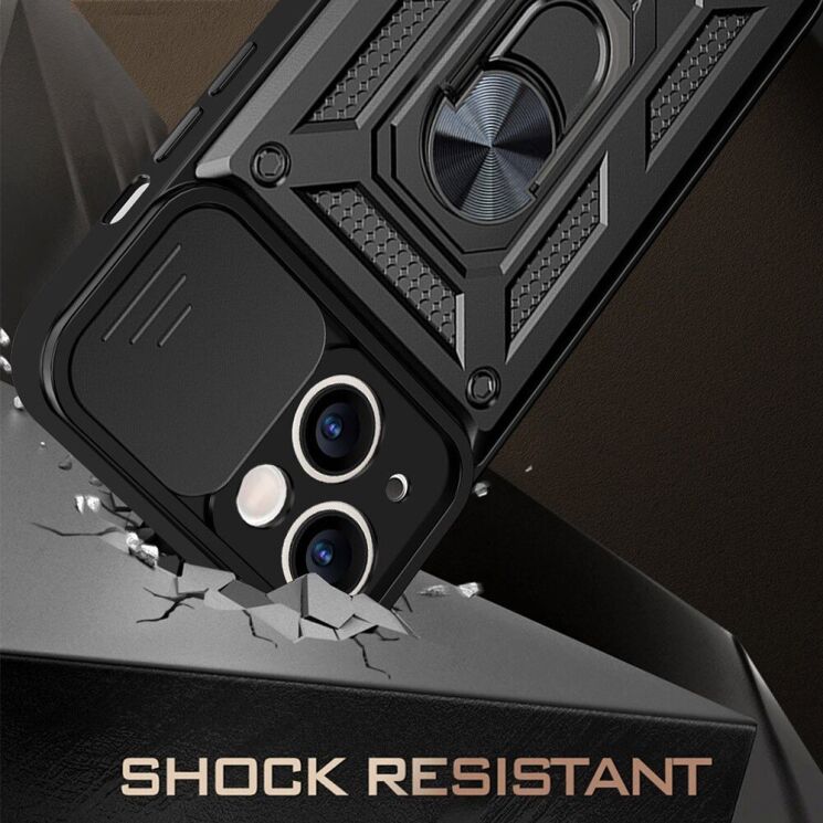 Защитный чехол Deexe Armor Shield для Apple iPhone 13 - Black: фото 2 из 8