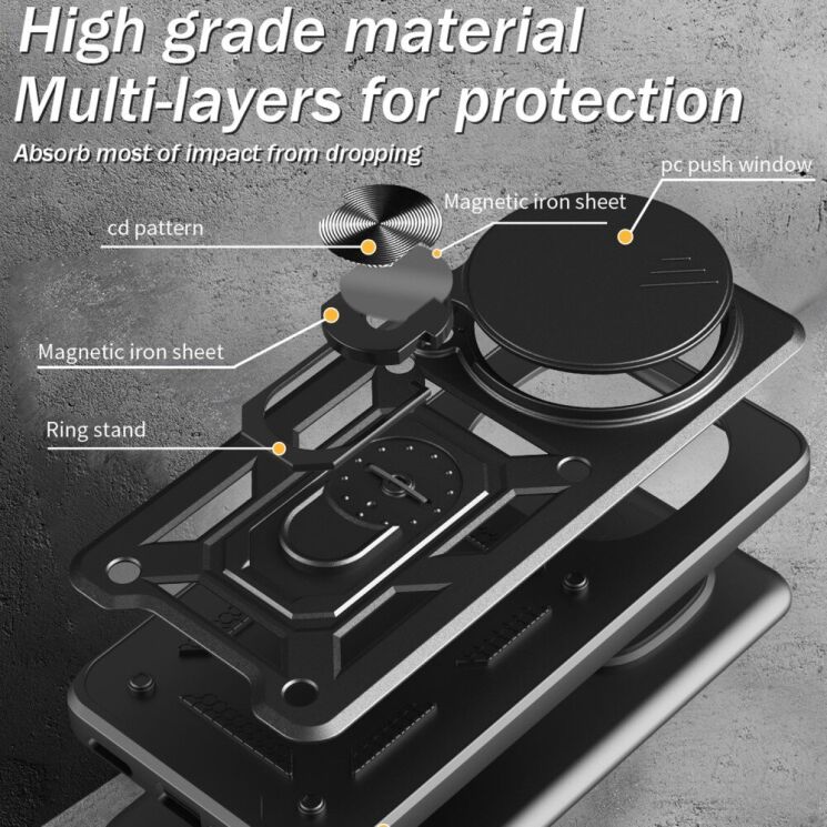 Защитный чехол Deexe Armor Shield для Honor Magic 7 Pro - Blue: фото 3 из 9