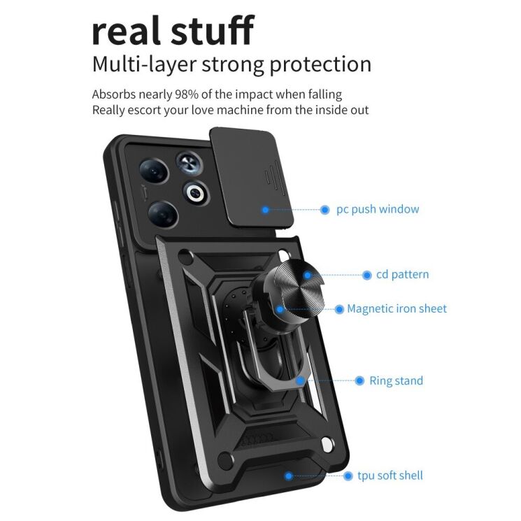 Защитный чехол Deexe Armor Shield для Infinix Smart 8 Plus - Green: фото 8 из 9