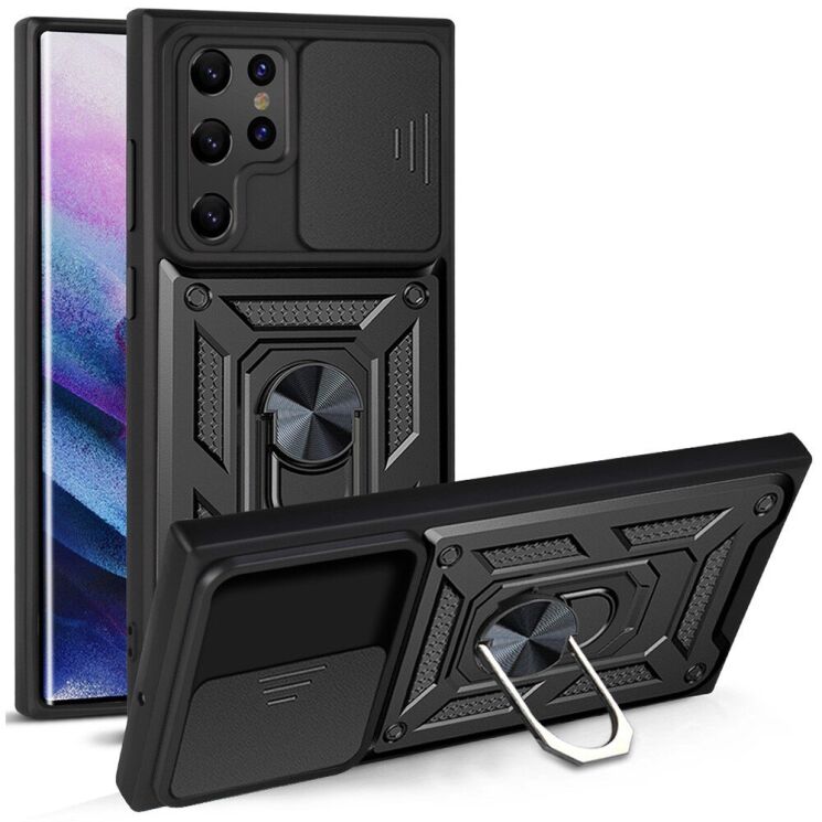 Защитный чехол Deexe Armor Shield для Samsung Galaxy S22 Ultra (S908) - Black: фото 1 из 9