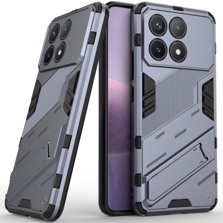 Защитный чехол Deexe Bibercas для Xiaomi Poco F6 Pro - Dark Blue: фото 1 из 8