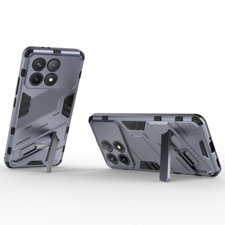 Защитный чехол Deexe Bibercas для Xiaomi Poco F6 Pro - Dark Blue: фото 3 из 8