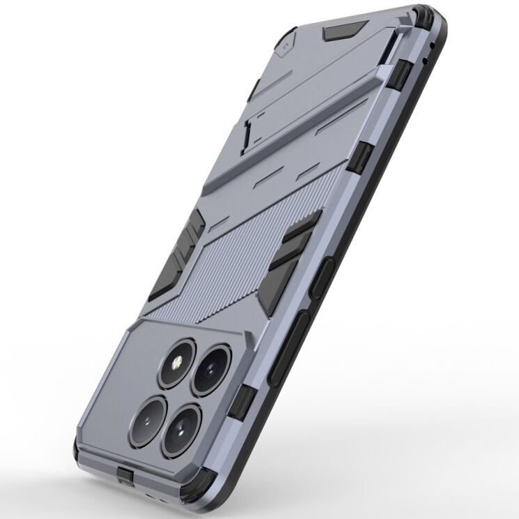 Защитный чехол Deexe Bibercas для Xiaomi Poco F6 Pro - Dark Blue: фото 6 из 8