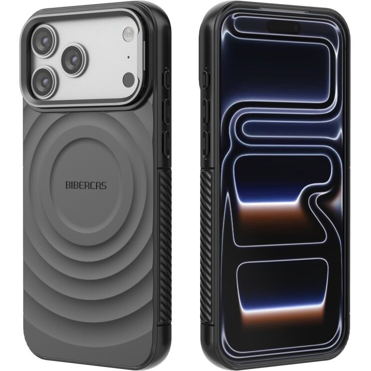 Захисний чохол Deexe Bibercas Ripple для iPhone 18 Pro Max / 17 Pro Max - Black: фото 6 з 9