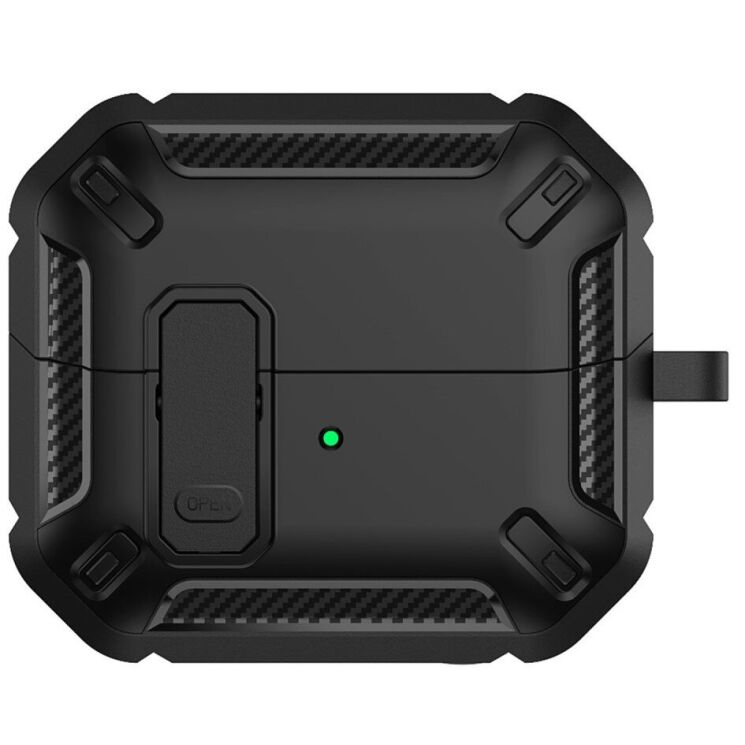 Защитный чехол Deexe Carbon Armor для Samsung Galaxy Buds 3 / Buds 3 Pro - Black: фото 2 из 12