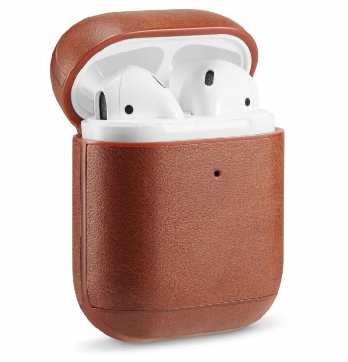 Защитный чехол Deexe Classic Case для Apple AirPods 1 / 2 - Coffee: фото 1 из 11
